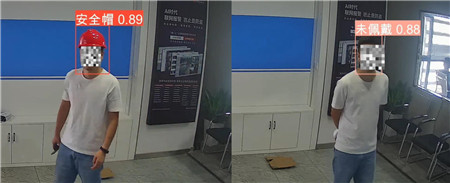 AI視頻聯(lián)網報警系統(tǒng) 廚師帽識別報警 安全帽佩戴識別報警 口罩識別報警 手機使用識別報警